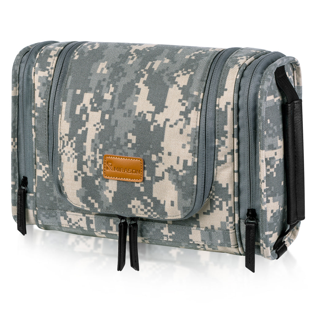 camo travel toiletry bag Hanging Toiletry Bag for Men Dopp Kit Waterproof Leather Travel Organi – mirasonshop